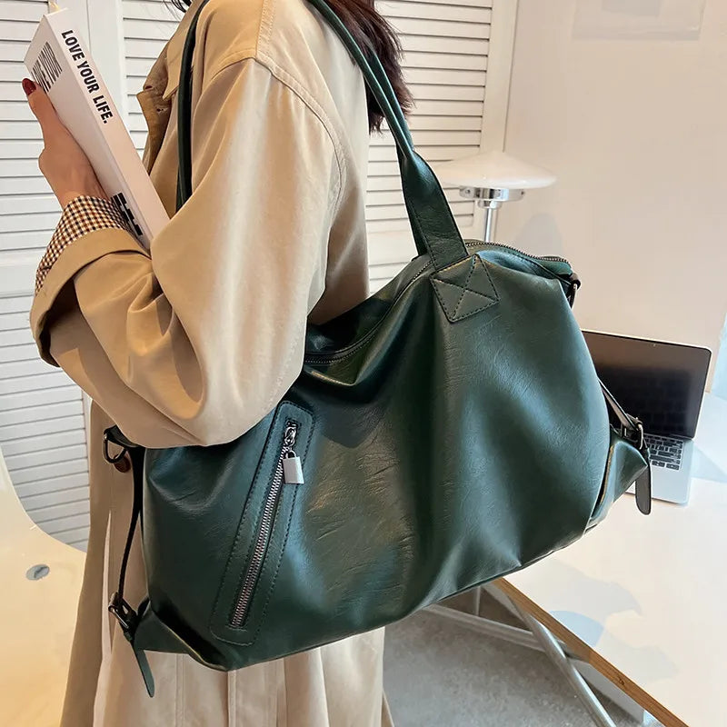 NATALIA - Sac à Main de Cours en Cuir Souple Lycée