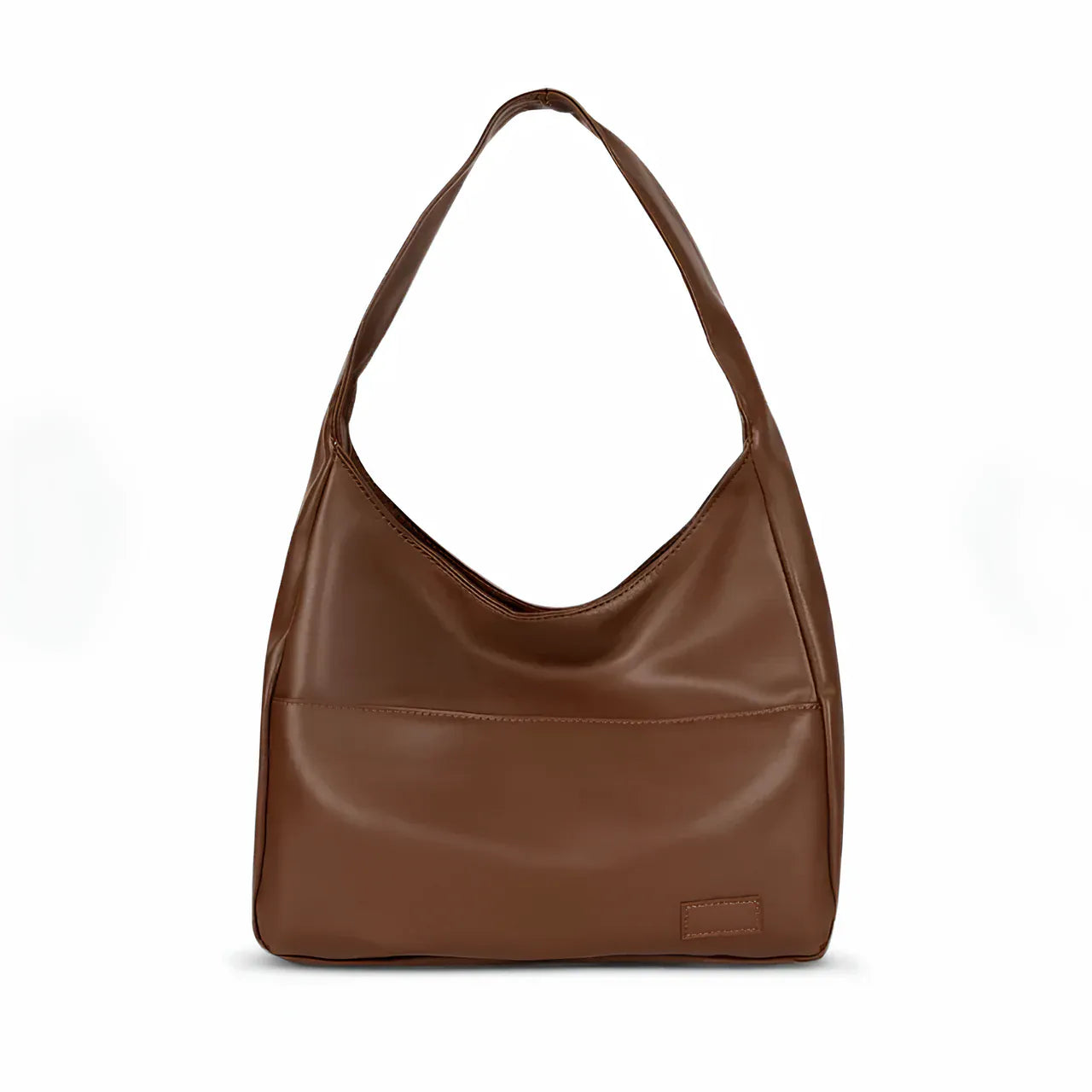 AGATHA - Grand Sac à Main en Cuir Marron Élégant