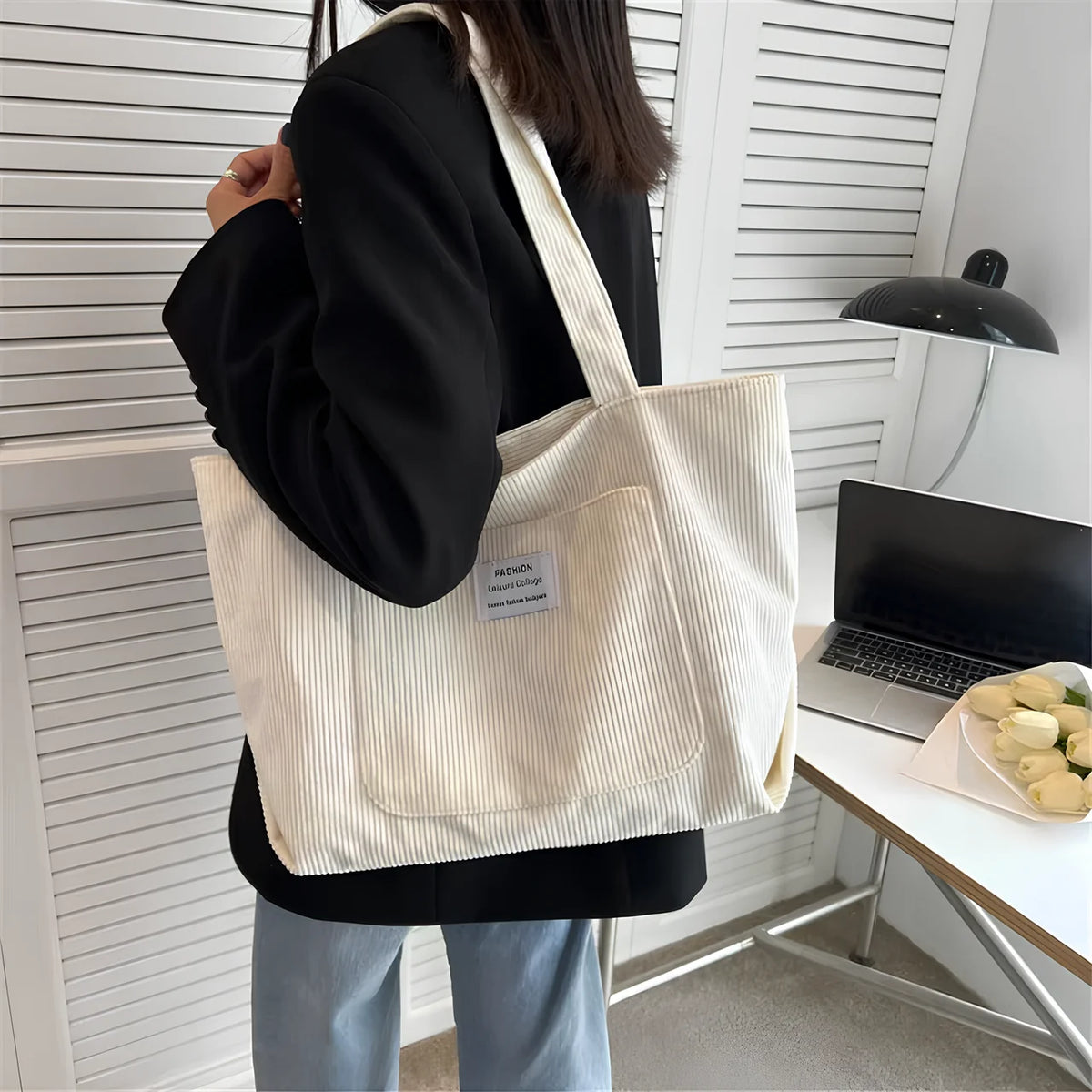 ALEYA - Sac à Main Cabas Fourre-Tout en Velours