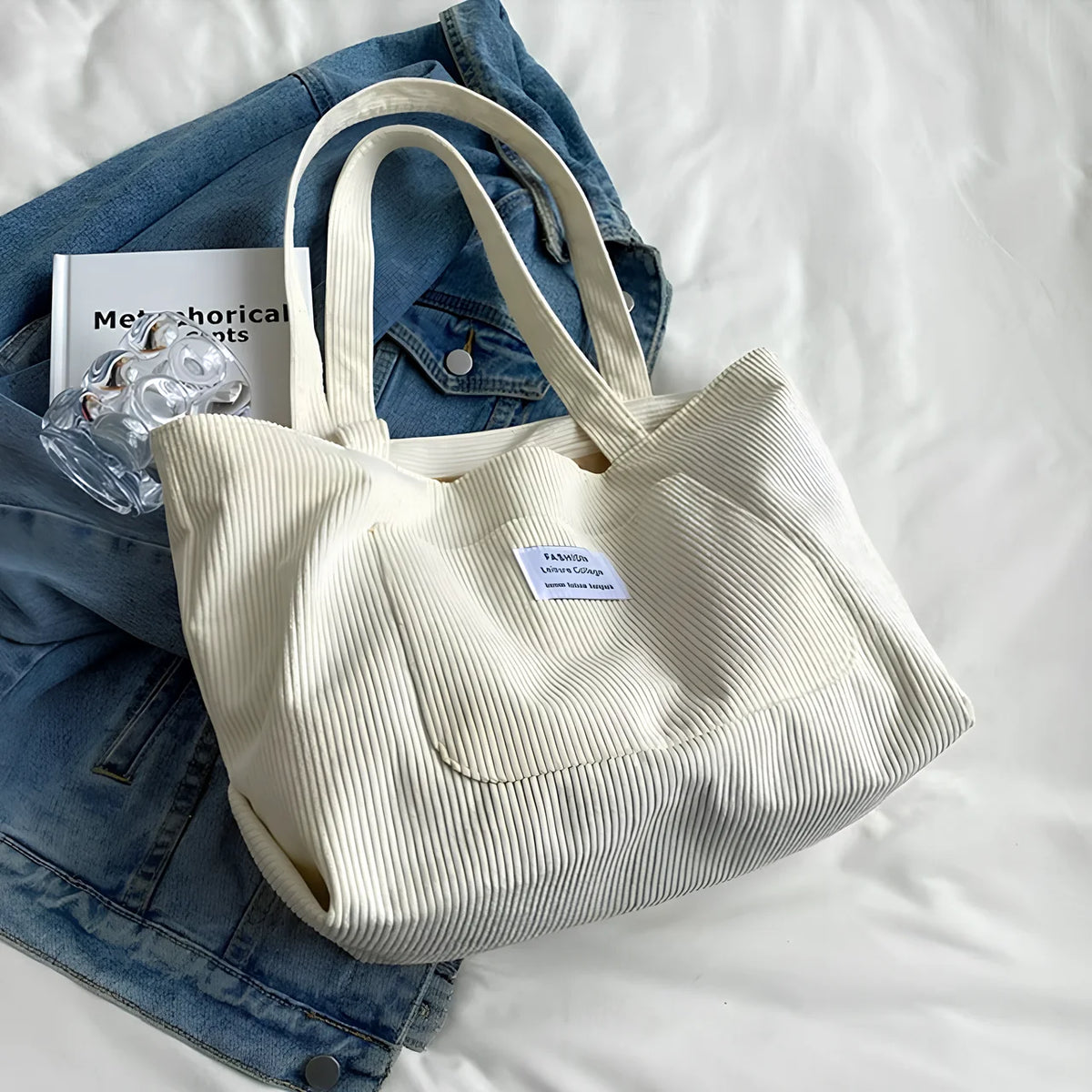 ALEYA - Sac à Main Cabas Fourre-Tout en Velours