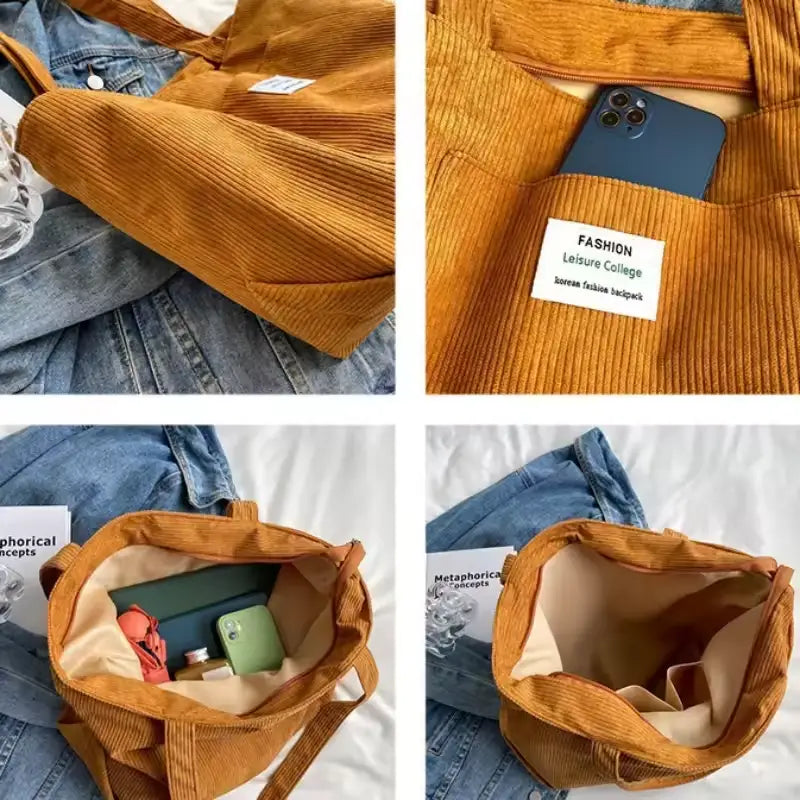 ALEYA - Sac à Main Cabas Fourre-Tout en Velours