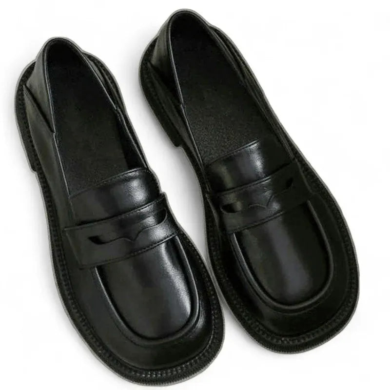 Allegra mocassin femme cuir très souple noir semelle plate vue de haut