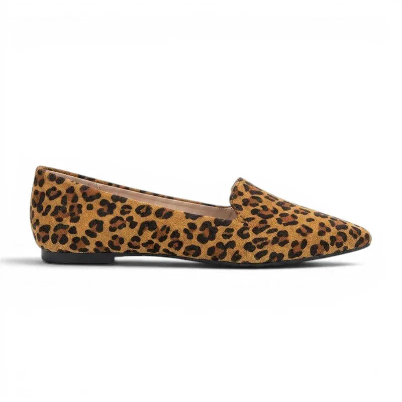 Alya - Mocassin Femme en Daim Léopard