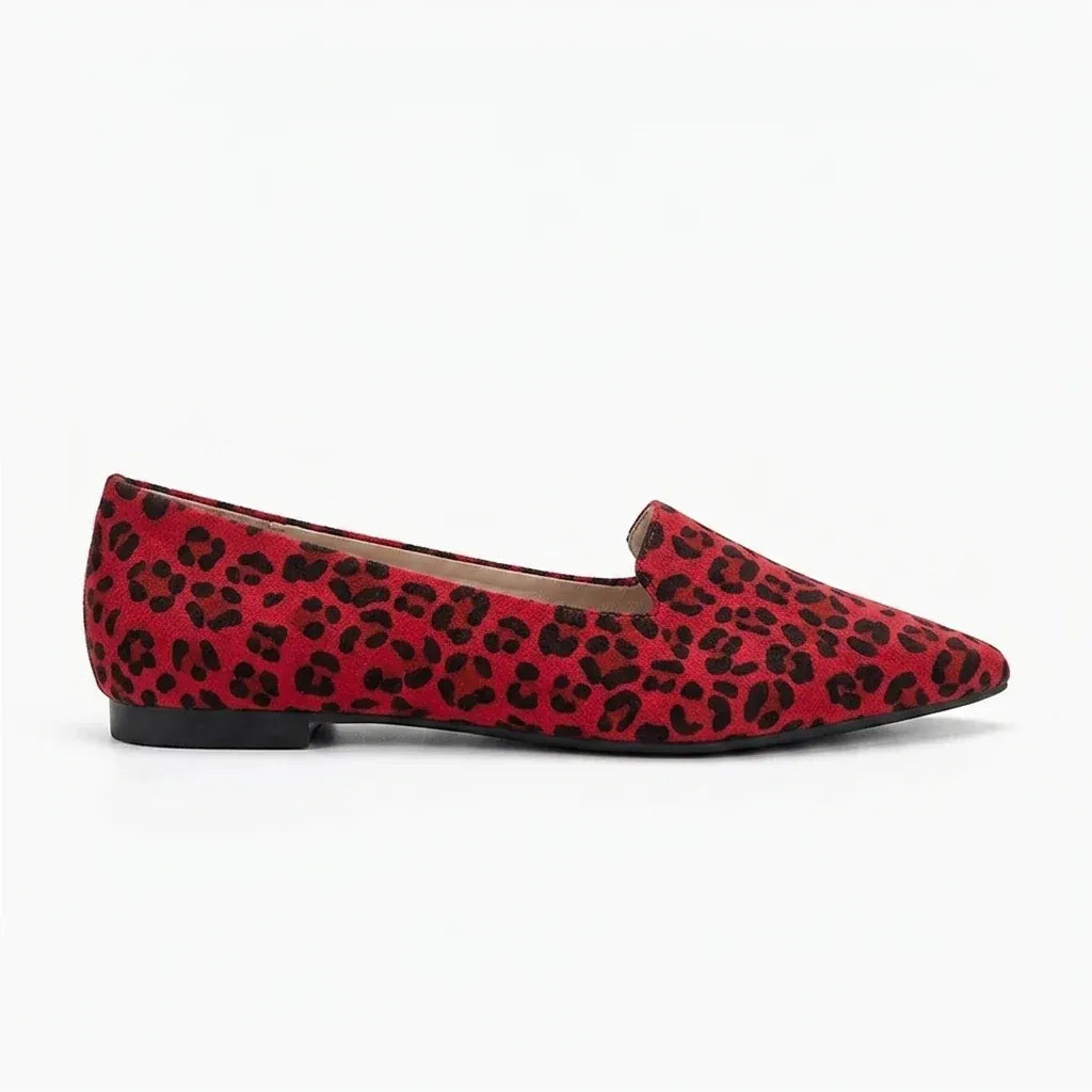 Alya - Mocassin Femme en Daim Léopard