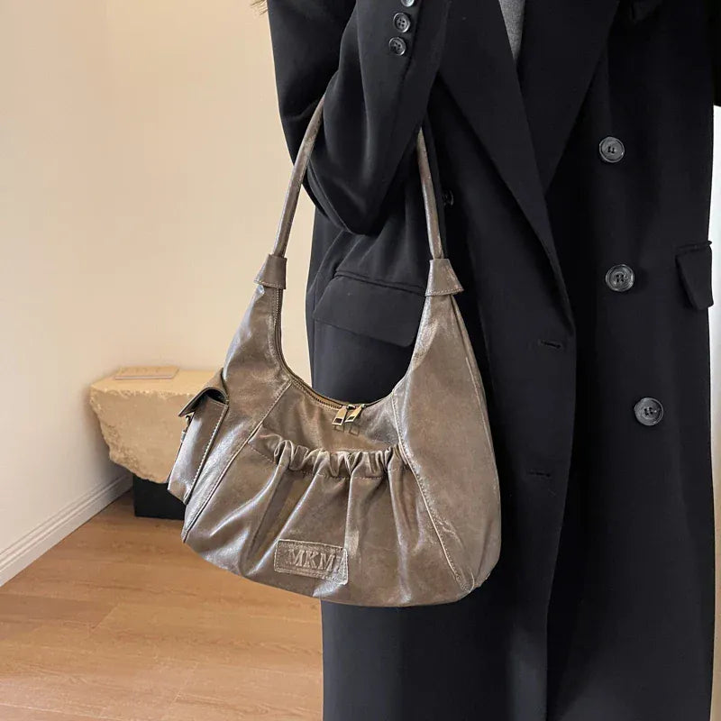 AMIRA - Sac à Main de Cours Vintage Femme pour Ordinateur 15 Pouces, Cahiers, Documents A4 et Essentiels porté aux bras