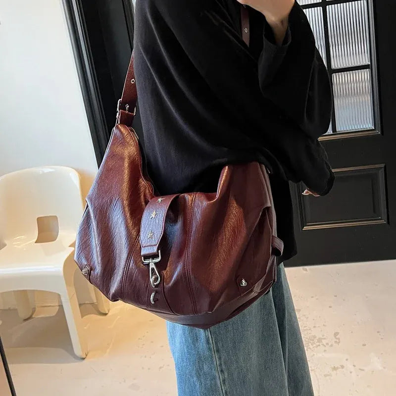 ANGE - Sac à Main Besace de Cours en Cuir