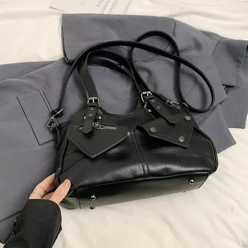 ARIANA - Sac à Main de Cours en Cuir à Poches Organisées