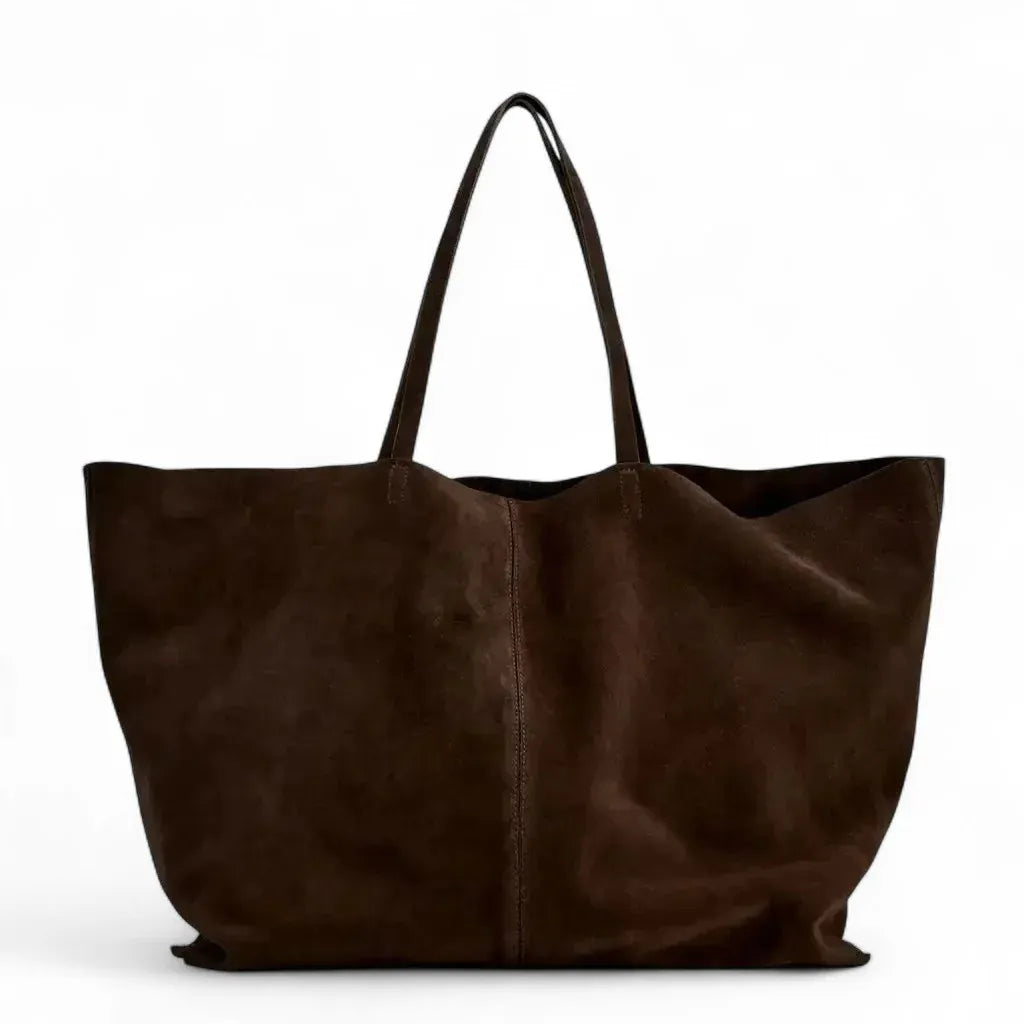 AVA - Grand Sac Cabas Femme en Suédine Café