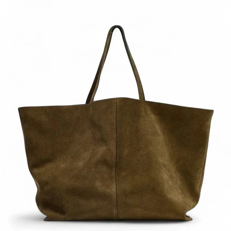 AVA - Grand Sac Cabas Femme en Suédine kaki