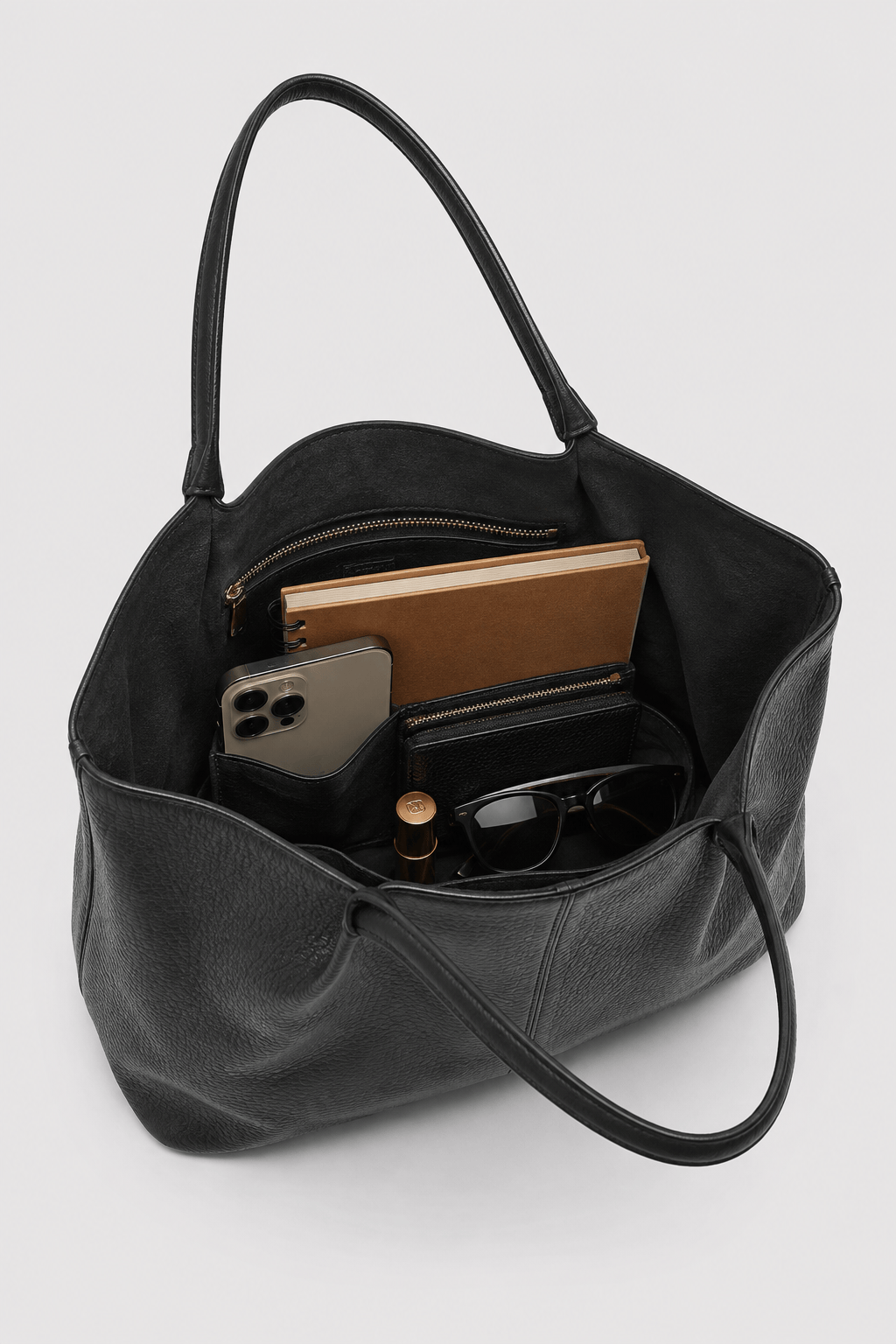 VYA - Grand Sac à Main Vintage en Cuir Grainé