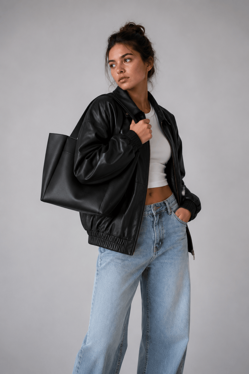 AURELIA - Grand Sac à Main de Cours en Cuir Souple
