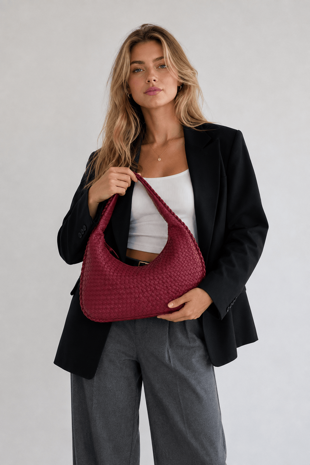 MAYA - Grand Sac Cuir tressé