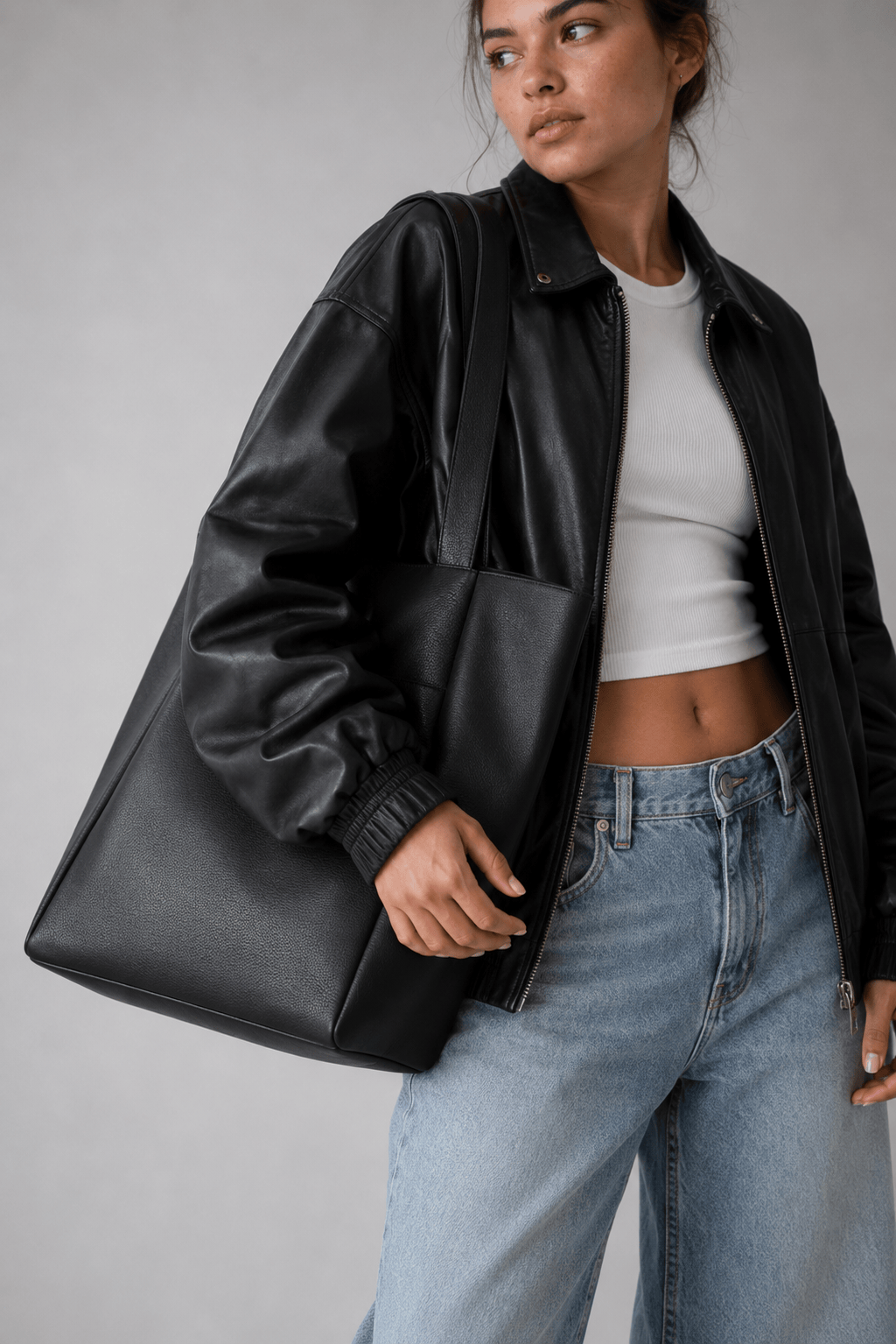 AURELIA - Grand Sac à Main de Cours en Cuir Souple