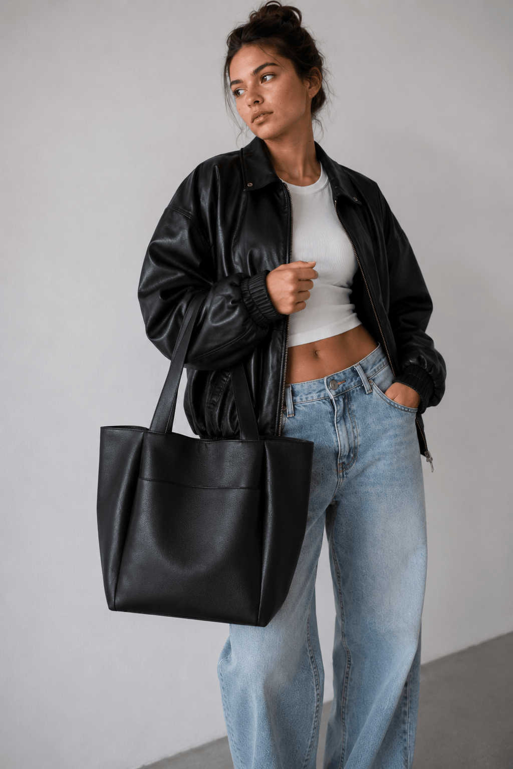 AURELIA - Grand Sac à Main de Cours en Cuir Souple