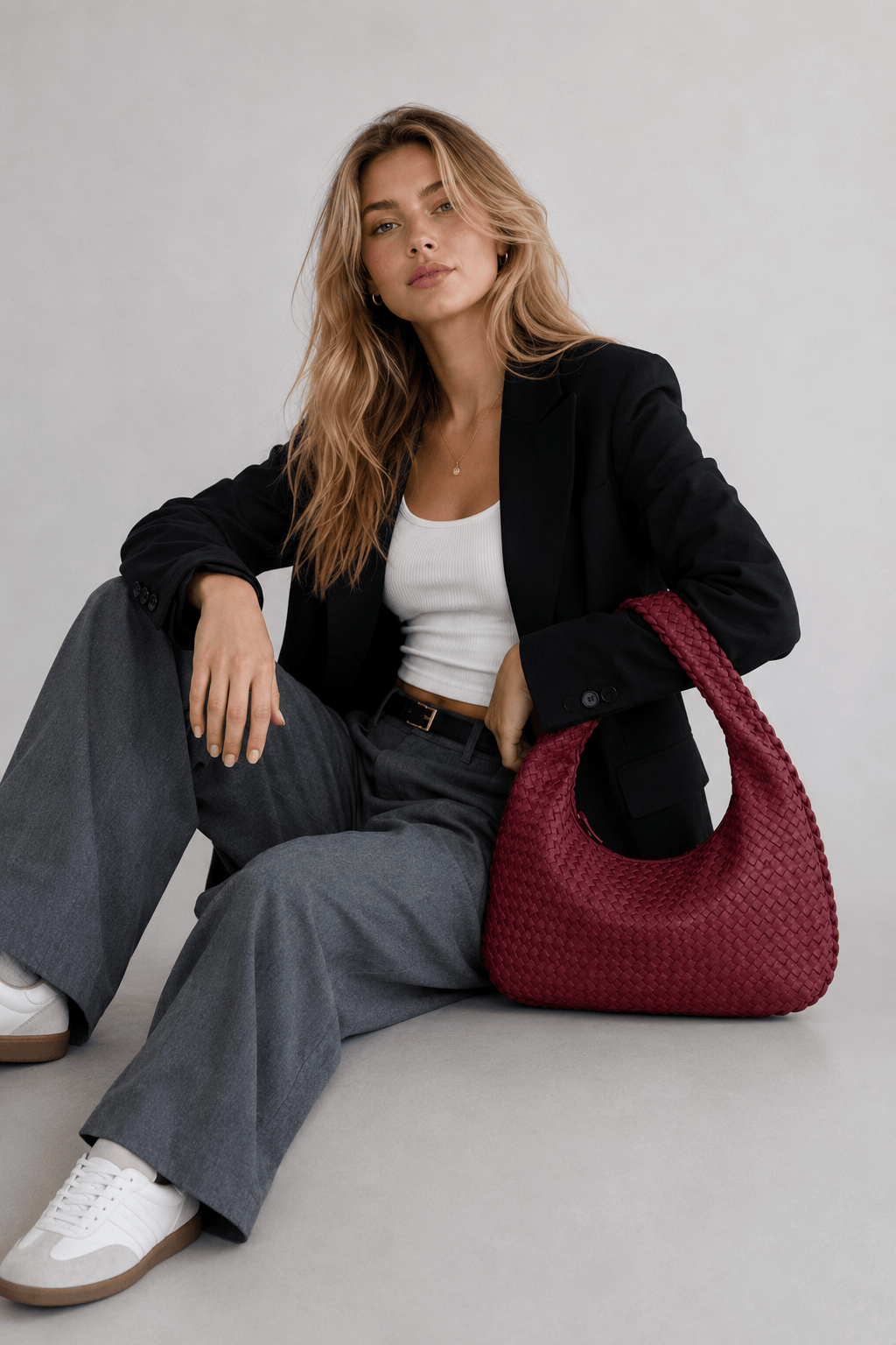 MAYA - Grand Sac Cuir tressé
