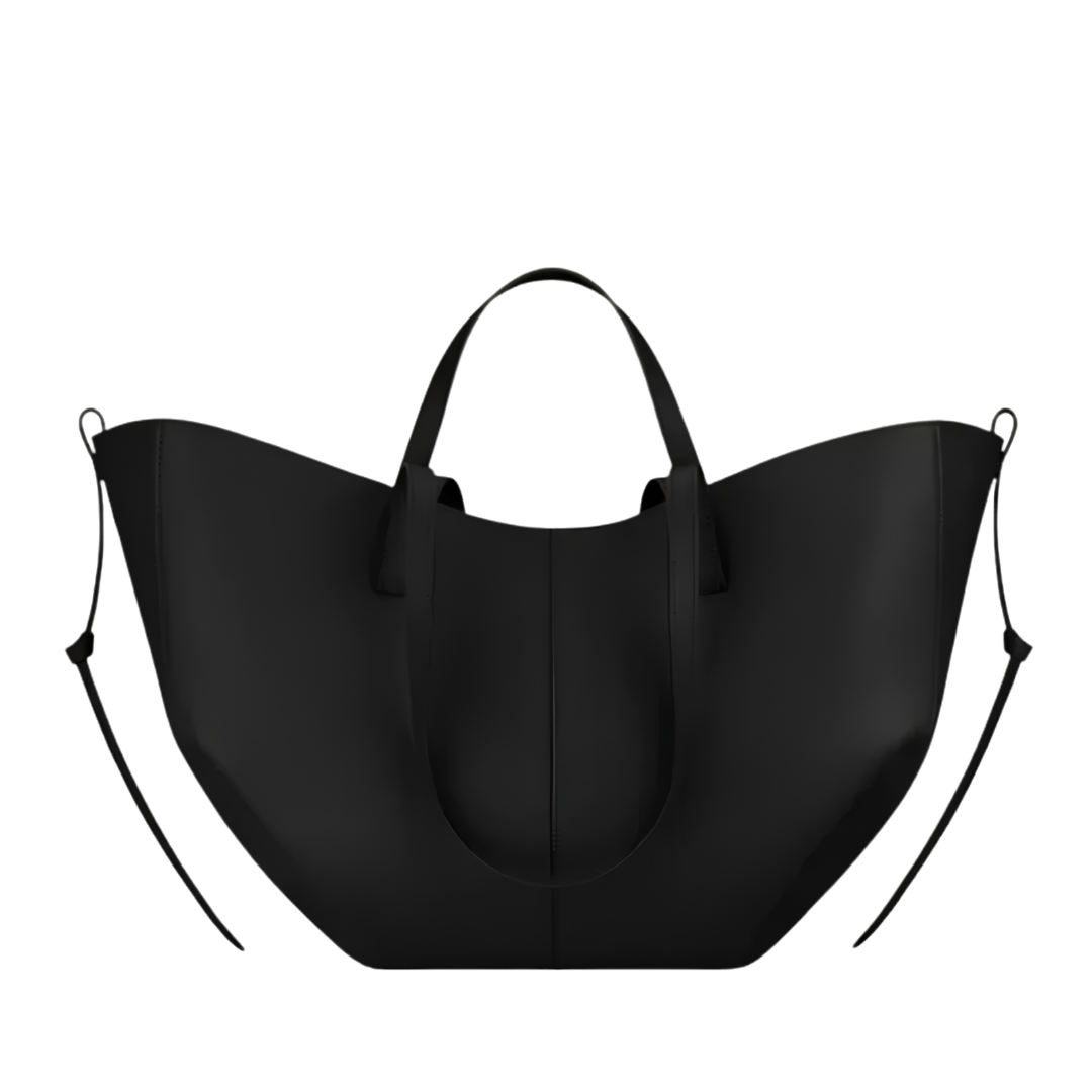 BELLA - Grand Sac à main Cabas Cuir Grainé noir