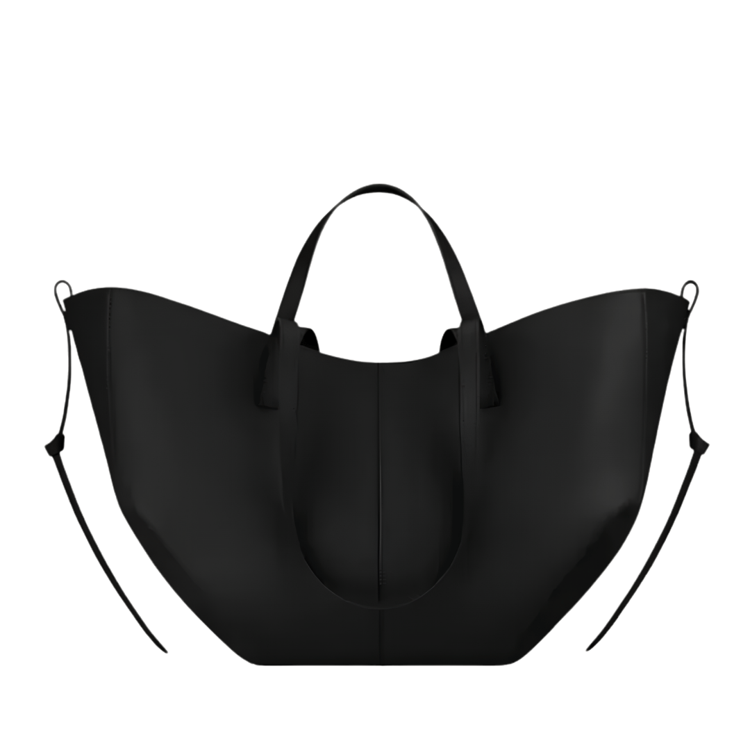 BELLA - Grand Sac à main Cabas Cuir Vegan noir