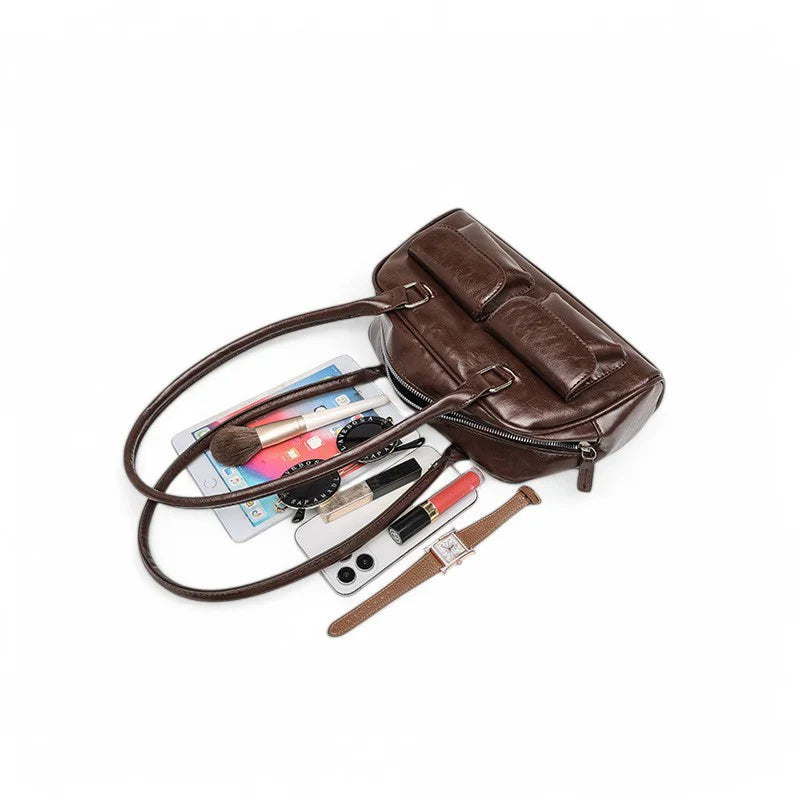 BRILLA - Sac à Main Elégant en Cuir Multipoches
