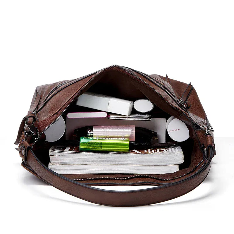 Daria - Grand Sac à Main Bandoulière Femme pour Ordinateur 15 Pouces, Cahiers, Documents A4 et Essentiels, vue intérieure