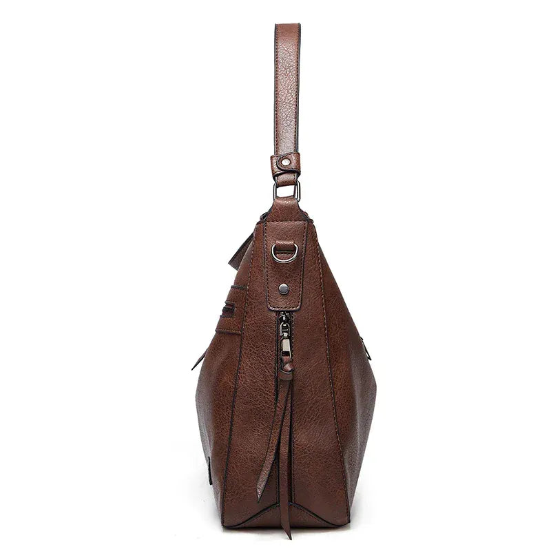 Daria - Grand Sac à Main Bandoulière Femme pour Ordinateur 15 Pouces, Cahiers, Documents A4 et Essentiels, de profil