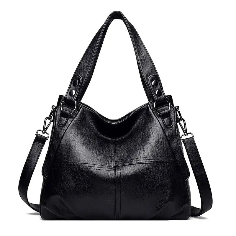 Elowen - Sac à Main de Cours à Bandoulière Vintage Femme noir pour Ordinateur 15", Cahiers et Documents A4 