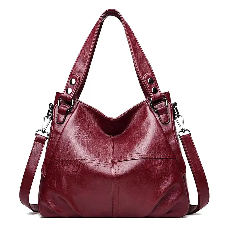 Elowen - Sac à Main de Cours à Bandoulière Vintage Femme rouge pour Ordinateur 15", Cahiers et Documents A4