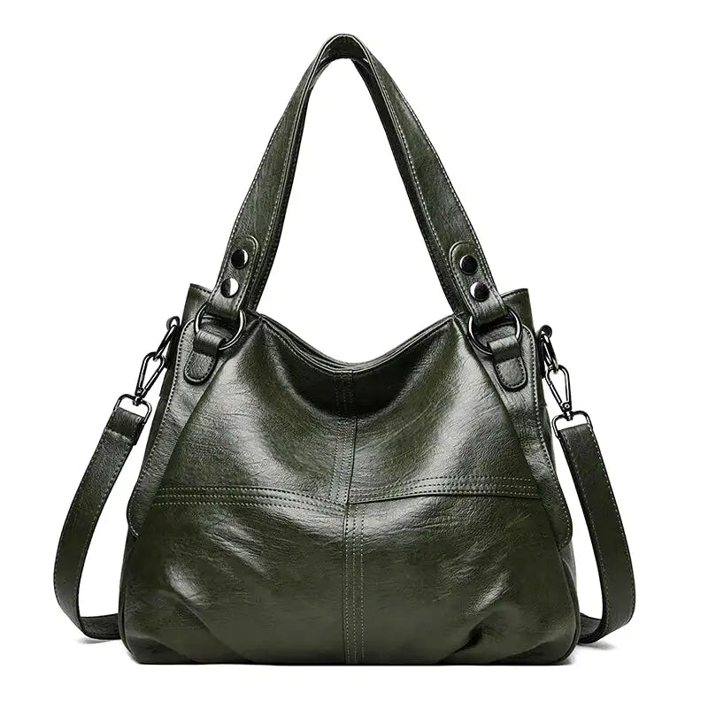Elowen - Sac à Main de Cours à Bandoulière Vintage Femme vert pour Ordinateur 15", Cahiers et Documents A4