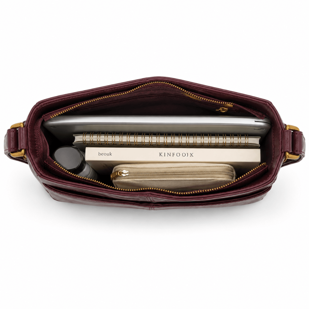 EVINA - Sac à Main de Cours en Cuir Vernis