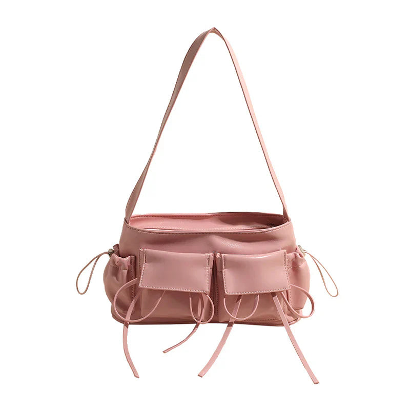 FIONA - Sac à Main en Cuir Vernis Élégant avec Bandoulière