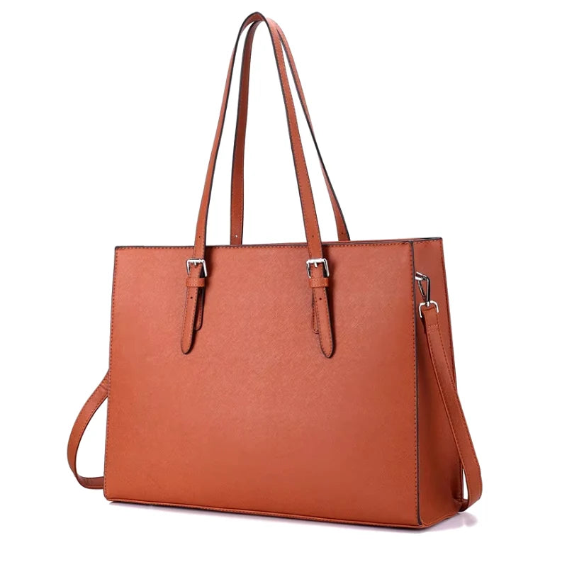 GILANA - Grand Sac à Main Simple Tendance marron, grand sac femme spacieux avec multiples compartiments, idéal pour le travail, les déplacements et le quotidien