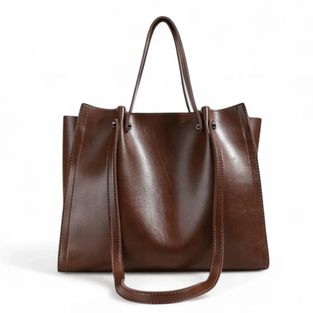 HELIANA sac de cours femme élégant style luxe couleur café