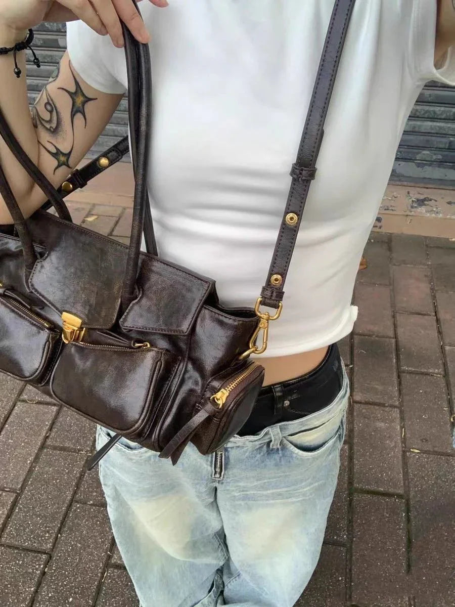 JILA - Sac à Main en Cuir Style Rétro