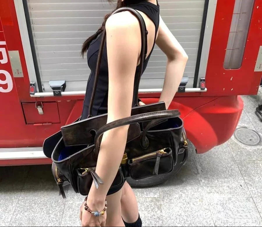 JILA - Sac à Main en Cuir Style Rétro