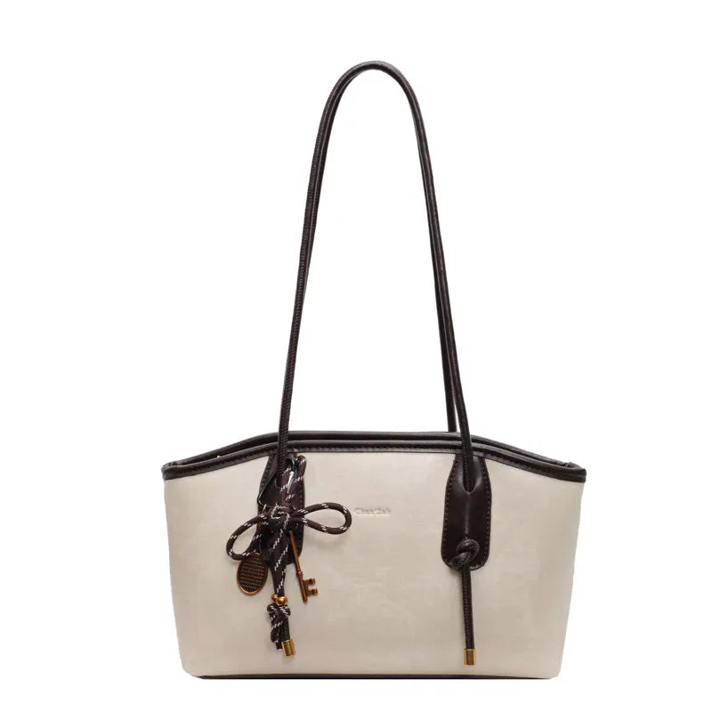 JISU sac à main de cours vintage femme style rétro beige