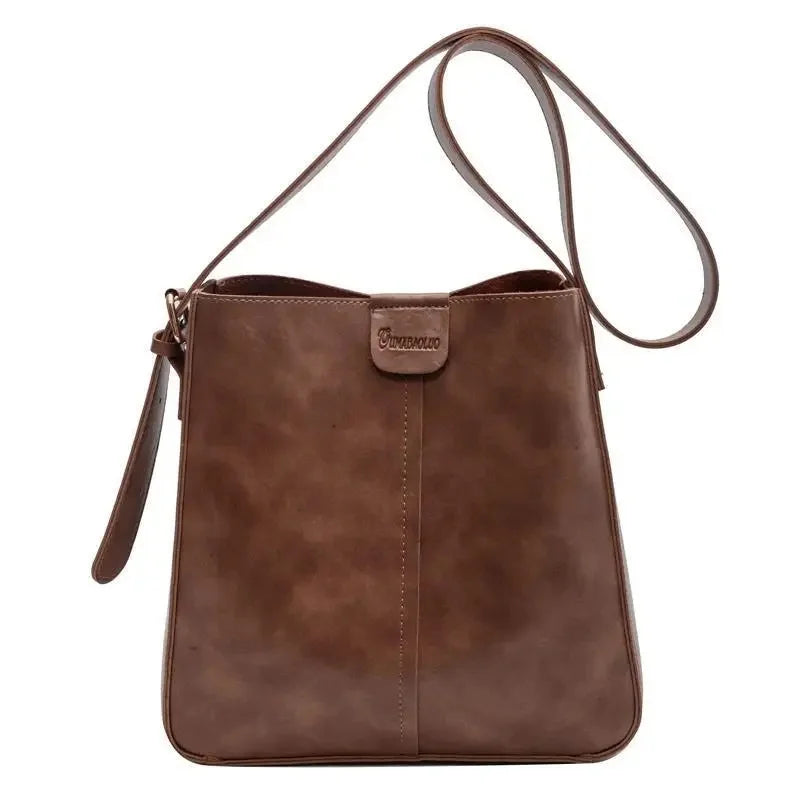 JOCYA - Sac à Main Cabas en Cuir Rigide marron clair