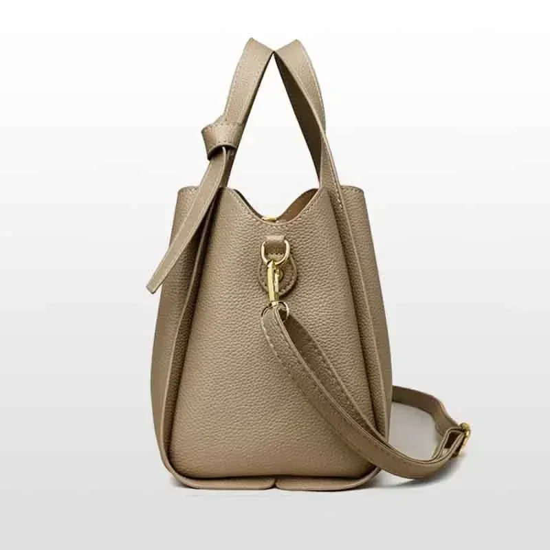 Joyce - Sac à Main Seau en Cuir Grainé