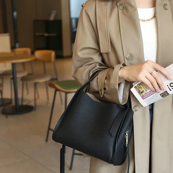 Joyce - Sac à Main Seau en Cuir Grainé