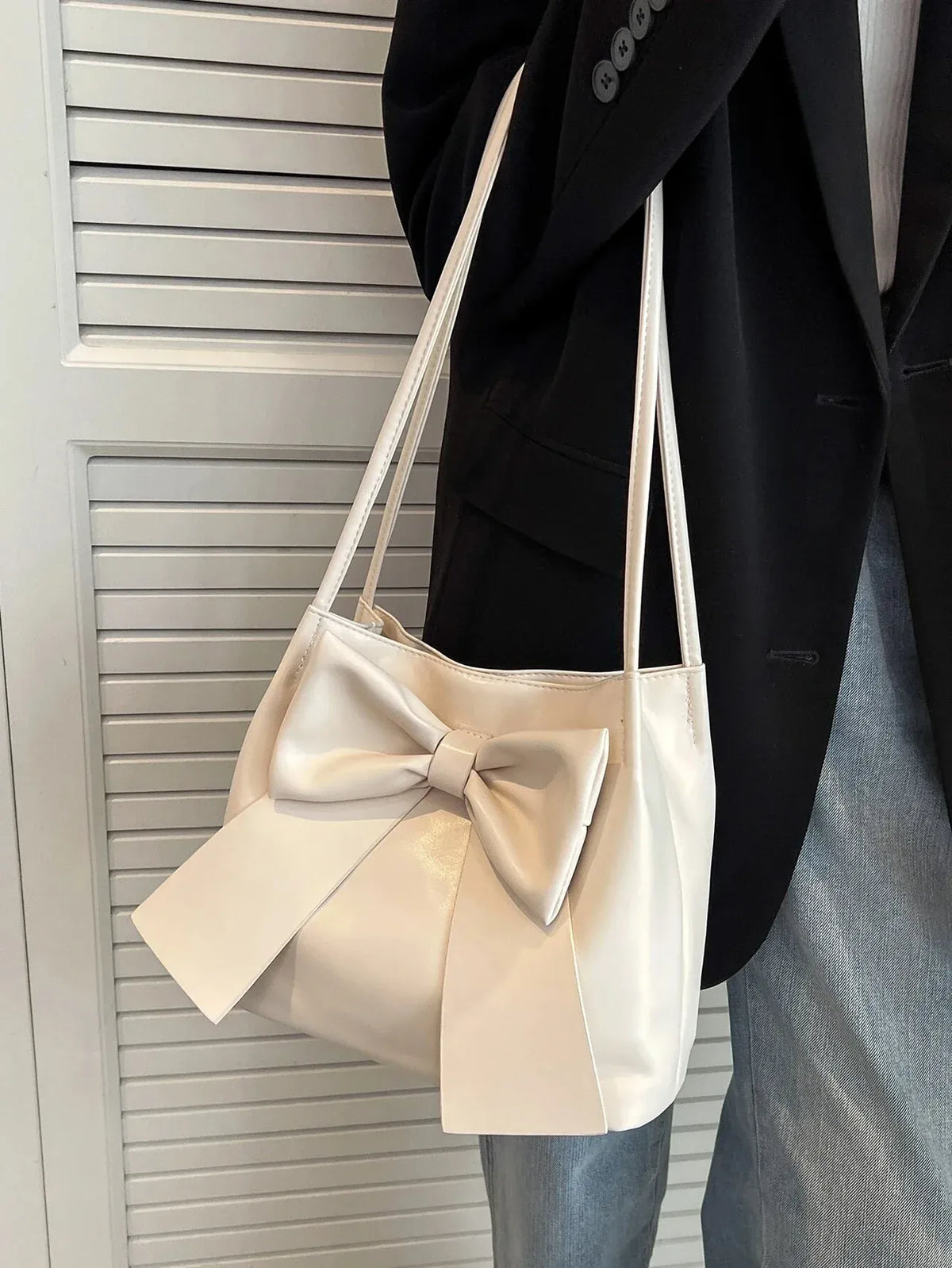 KARY - Sac à Main de Cours Léger à Nœud Femme pour Cahiers, Documents et Essentiels du Quotidien