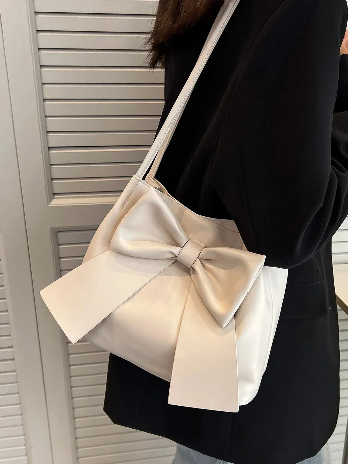 KARY - Sac à Main de Cours Léger à Nœud Femme pour Cahiers, Documents et Essentiels du Quotidien