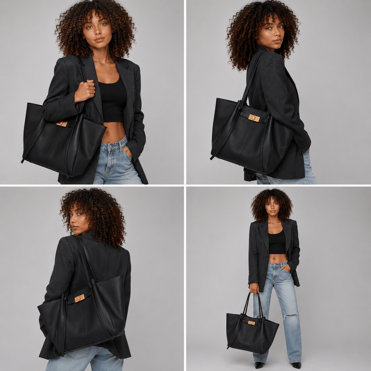 KATALEÏA - Sac à Main de Cours en Cuir Élégant Grande Capacité