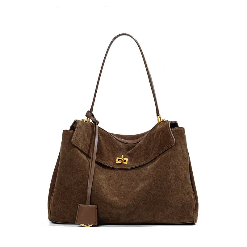 KELIA - Grand Sac à Main Chic en Daim