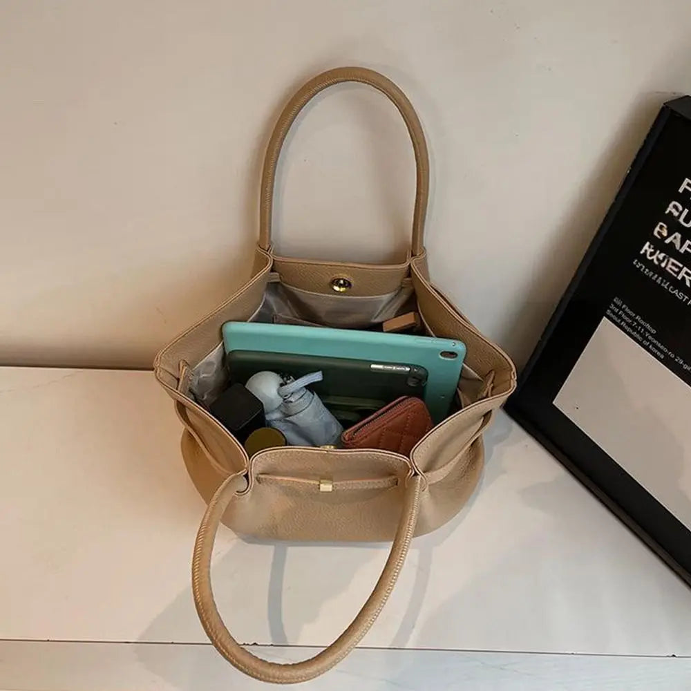 LANAE - Sac Cabas Cuir Grainé Tendance