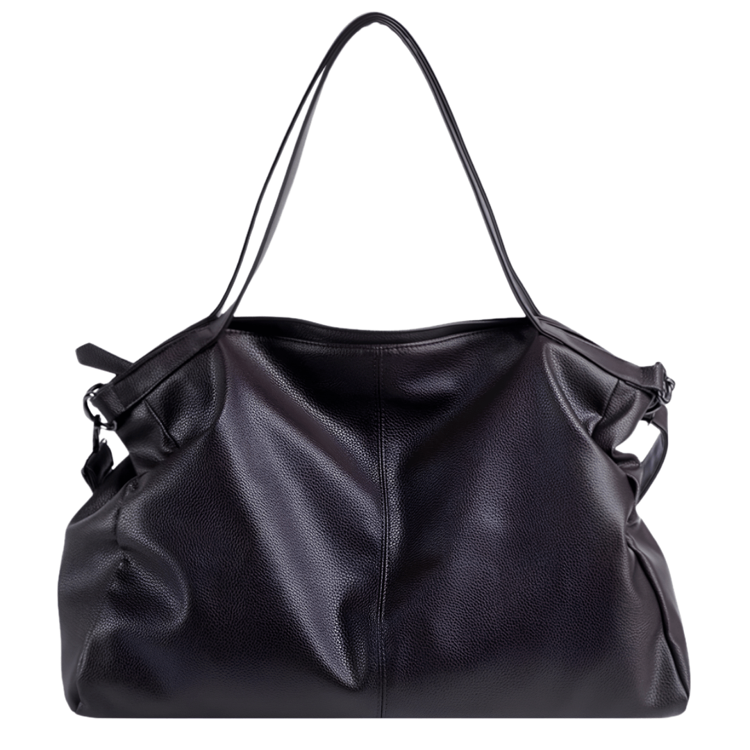 lea-sac-a-main-de-cours-en-cuir-synthetique souple-café