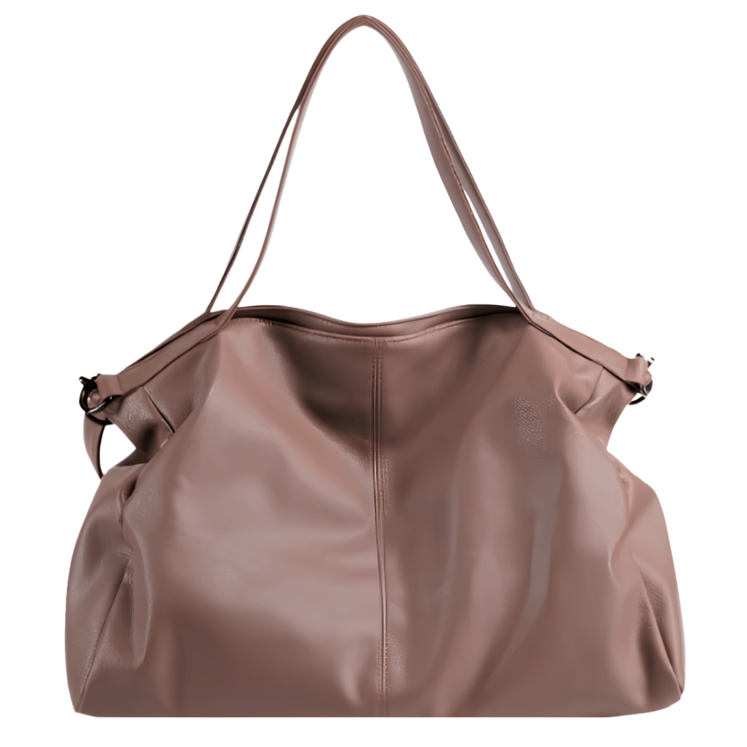 lea sac à main de cours en cuir synthétique souple marron femme