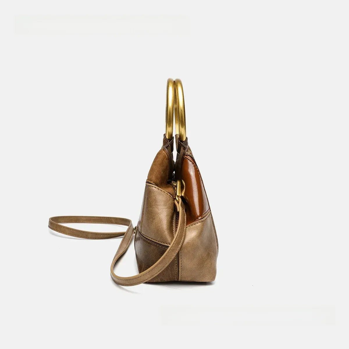 Léona – Sac à Main de Cours Femme en Cuir Patchwork