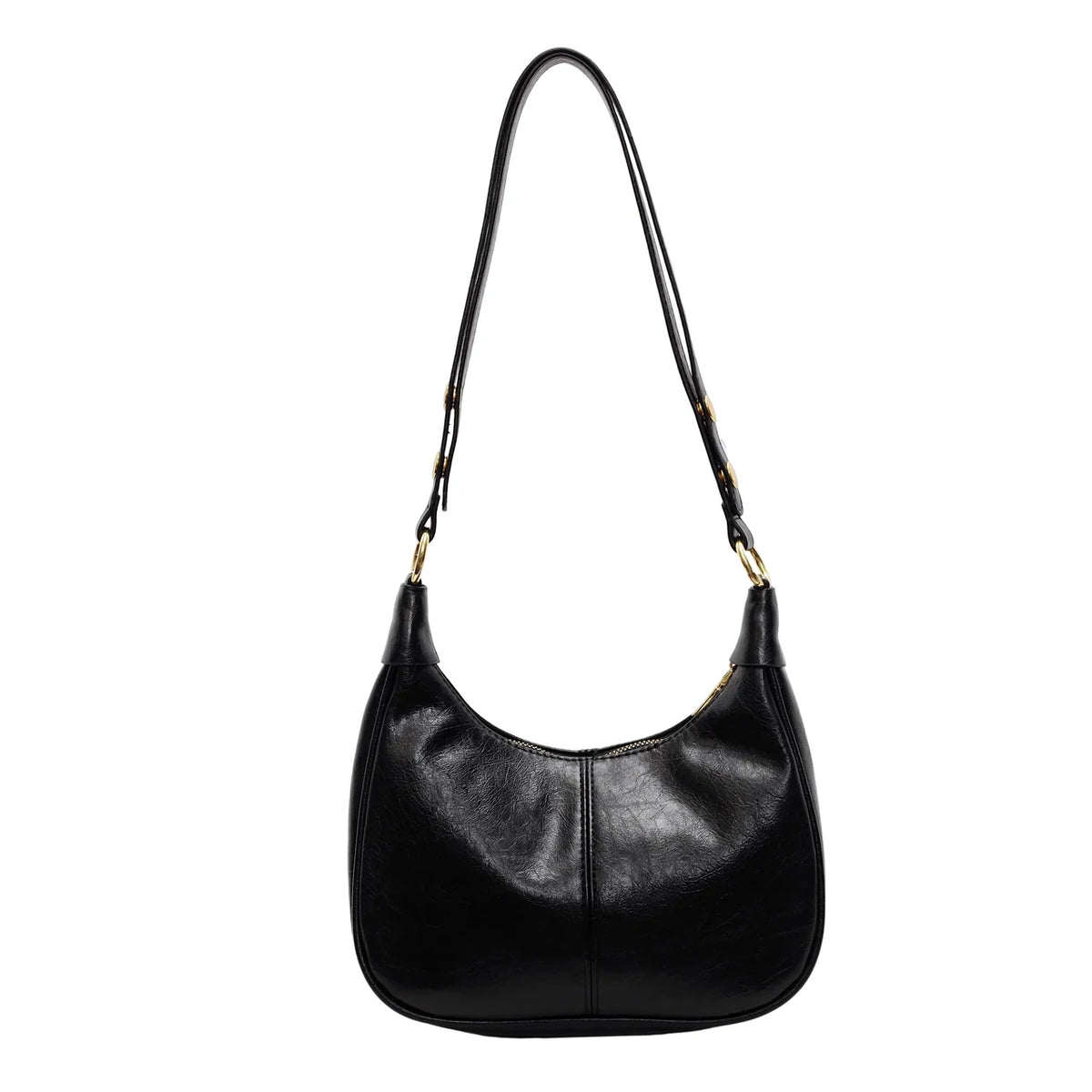 Lila - Petit Sac à Main en Cuir Élégant, couleur noir, sac femme chic et raffiné au design épuré, idéal pour le quotidien, le bureau et les sorties