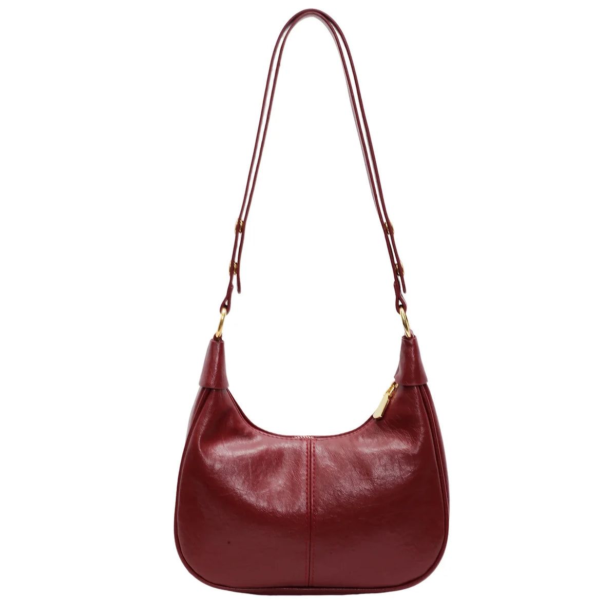 Lila - Petit Sac à Main en Cuir Élégant, couleur rouge, sac femme chic et raffiné au design épuré, idéal pour le quotidien, le bureau et les sorties