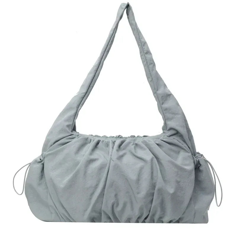 LOUISA - Sac à Main en Tissu à Fermeture Éclair Femme, format pratique pour téléphone, portefeuille, maquillage et essentiels, couleur bleu
