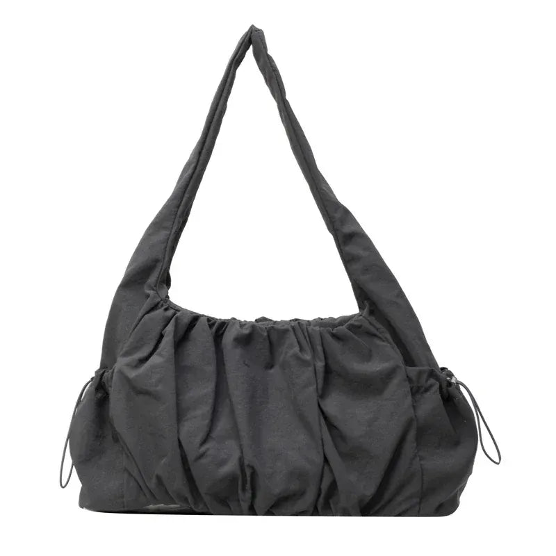LOUISA - Sac à Main en Tissu à Fermeture Éclair Femme, format pratique pour téléphone, portefeuille, maquillage et essentiels, couleur gris