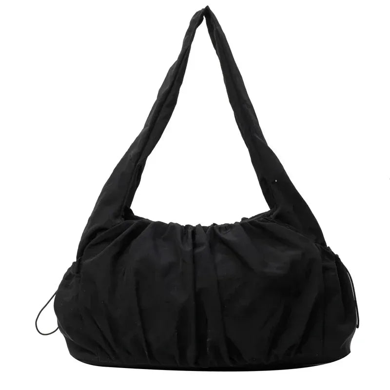 LOUISA - Sac à Main en Tissu à Fermeture Éclair Femme, format pratique pour téléphone, portefeuille, maquillage et essentiels, couleur Noir